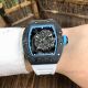 Copy Richard Mille Clear Watch RM055 Carbon Fiber White Rubber Strap Watch (6)_th.jpg